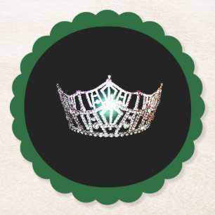Miss America Silver Crown Sclpd Paper Onderzetters