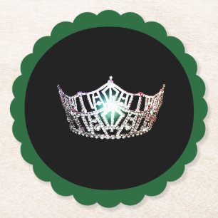 Miss America Silver Crown Sclpd papieren Onderzett Kartonnen Onderzetters
