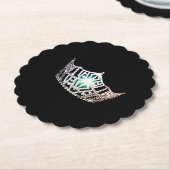 Miss America Silver Crown Sclpd papieren Onderzett Kartonnen Onderzetters (Gekanteld)