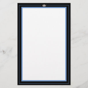 Miss America Silver Crown Stationery Paper Briefpapier