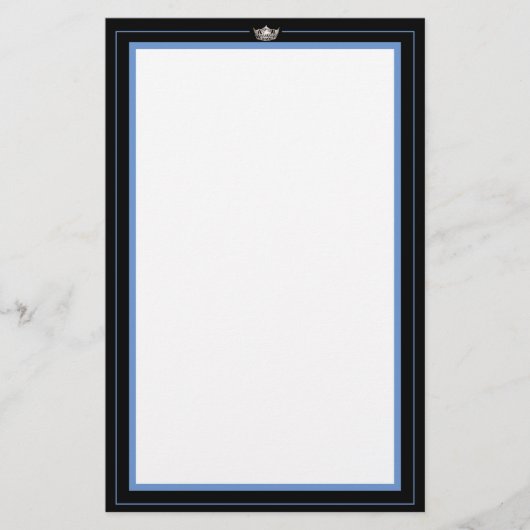 Miss America Silver Crown Stationery Paper Briefpapier (Voorkant)