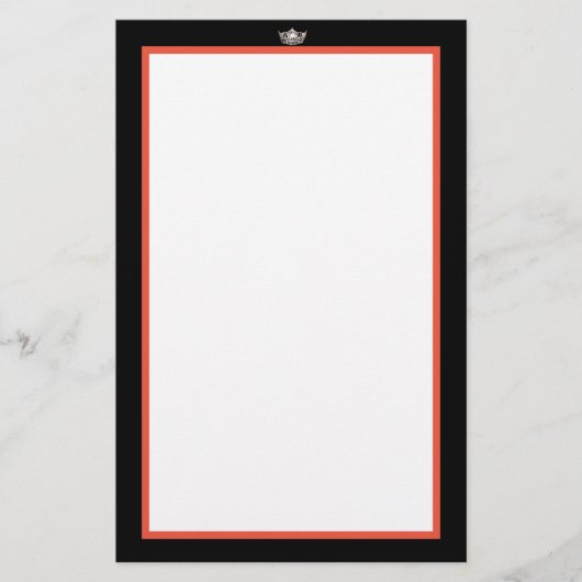 Miss America Silver Crown Stationery Paper Briefpapier (Voorkant)