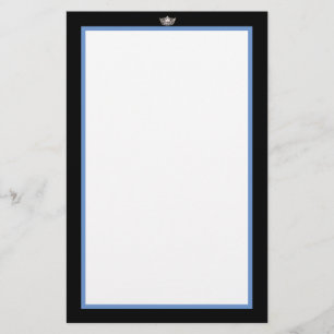 Miss America Silver Crown Stationery Paper Briefpapier