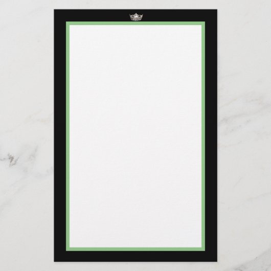Miss America Silver Crown Stationery Paper Briefpapier (Voorkant)