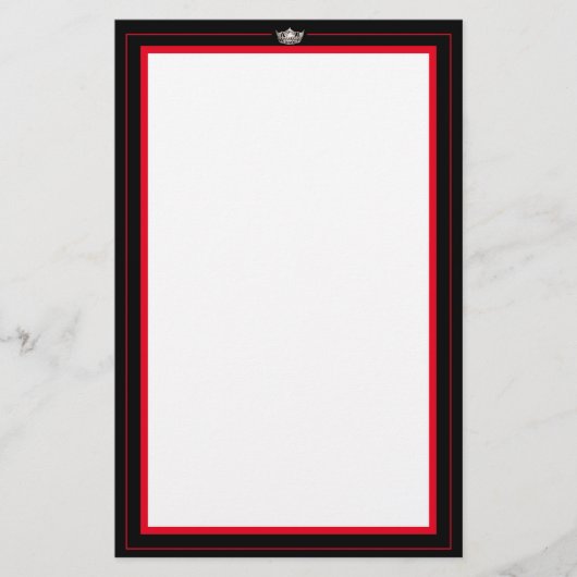 Miss America Silver Crown Stationery Paper Briefpapier (Voorkant)