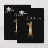 Miss America Silver Crown Table Kaart-1 Titelhoude Kaart (Voorkant / Achterkant)