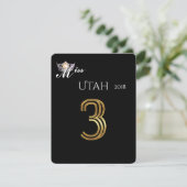 Miss America Silver Crown Table Kaart-3 Kaart (Staand voorkant)