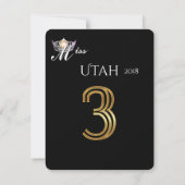 Miss America Silver Crown Table Kaart-3 Kaart (Achterkant)