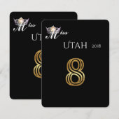 Miss America Silver Crown Table Kaart-8 Kaart (Voorkant / Achterkant)