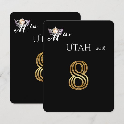 Miss America Silver Crown Table Kaart-8 Kaart (Voorkant / Achterkant)