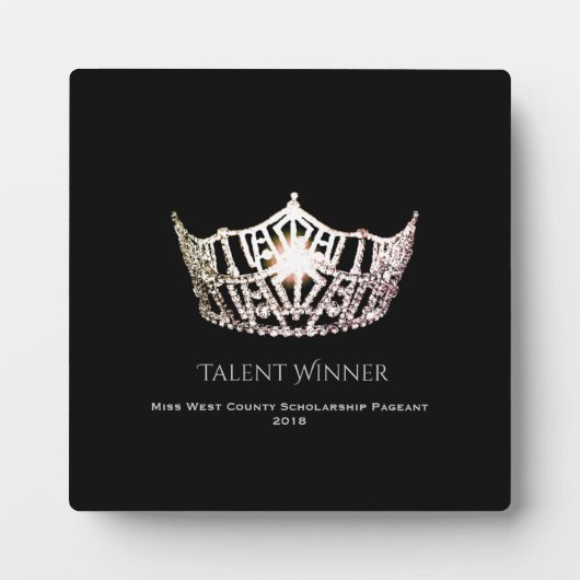 Miss America Silver Crown Talent Winner Plaque Fotoplaat (Voorkant)