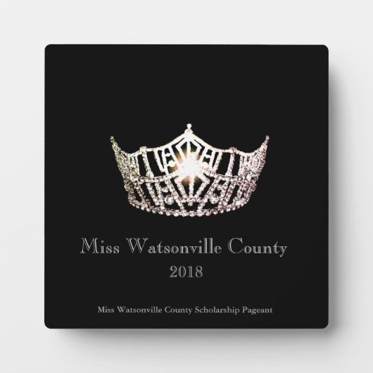 Miss America Silver Crown Titleholder Plaque Fotoplaat (Voorkant)
