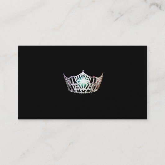 Miss America Silver Crown Visitekaartjes (Voorkant)
