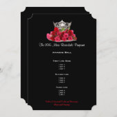 Miss America Silver Crwn Rozen Awards Bal Programm Kaart (Voorkant / Achterkant)