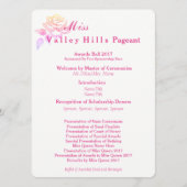 Miss America stijl Awards Bal Programma's (Voorkant)