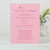 Miss America stijl Awards Bal Programma's (Staand voorkant)