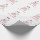 Miss America stijl Beer Crown Wrapping Paper Cadeaupapier (Hoek)