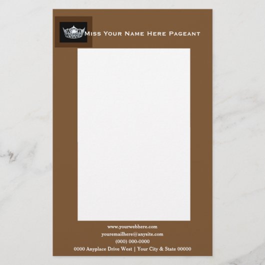 Miss America stijl Bold Boxes Custom Letterhead Briefpapier (Voorkant)