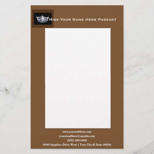 Miss America stijl Bold Boxes Letterhead Briefpapier (Voorkant)