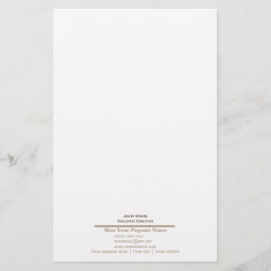 Miss America stijl Bottom Line Stationery Briefpapier