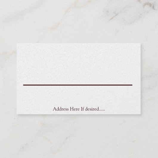 Miss America stijl Bruin-Gouden Kroon Visitekaartj Visitekaartje (Achterkant)