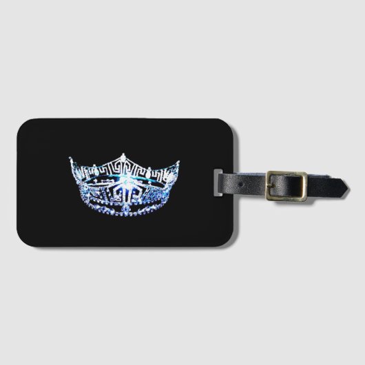 Miss America stijl Crown Bagagelabel (Voorkant (horizontaal))