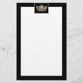 Miss America stijl Crown Borders Stationery Briefpapier (Voorkant)