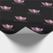 Miss America stijl Crown Christmas Wrapping Paper Cadeaupapier (Hoek)