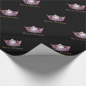 Miss America stijl Crown Christmas Wrapping Paper Cadeaupapier (Hoek)