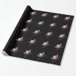 Miss America stijl Crown Christmas Wrapping Paper Cadeaupapier<br><div class="desc">Glanzend papier met een groot repetitief afbeelding van een  glanzende roze Miss America-typekroon met tekst die u kunt aanpassen om te zeggen wat u wilt of kopen zoals het is. De getoonde tekst luidt Vrolijk Kerstfeest. Zwarte achtergrond wordt voorgesteld.</div>