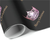 Miss America stijl Crown Christmas Wrapping Paper Cadeaupapier (Rol Hoek)