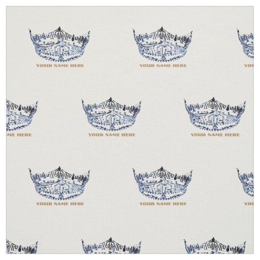 Miss America stijl Crown Custom Fabric Stof (Swatch)