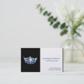 Miss America stijl Crown Custom Visitekaartjes (Staand voorkant)