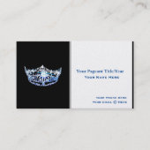 Miss America stijl Crown Custom Visitekaartjes (Voorkant)