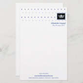 Miss America stijl Crown & Diamonds Stationery Briefpapier (Voorkant / Achterkant)