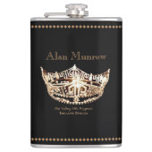 Miss America stijl Crown Flask Custom Naam Heupfles (Voorkant)