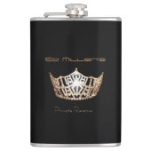 Miss America stijl Crown Flask Custom Naam Heupfles (Voorkant)
