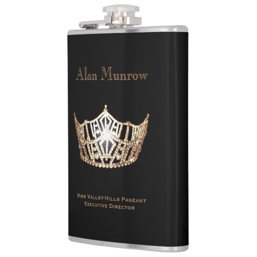 Miss America stijl Crown Flask Custom Naam Heupfles (Links)
