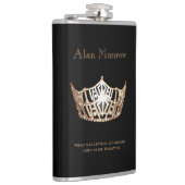 Miss America stijl Crown Flask Custom Naam Heupfles (Rechts)