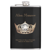 Miss America stijl Crown Flask Custom Naam Heupfles (Voorkant)