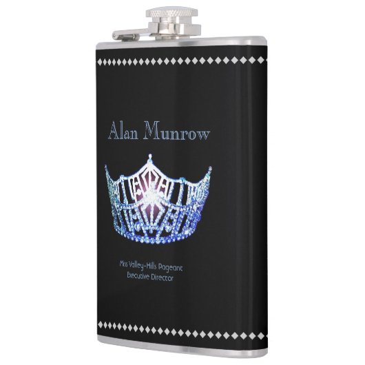 Miss America stijl Crown Flask Custom Naam Heupfles (Links)