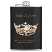Miss America stijl Crown Flask Custom Naam Heupfles (Voorkant)