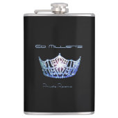 Miss America stijl Crown Flask Custom Naam Heupfles (Voorkant)