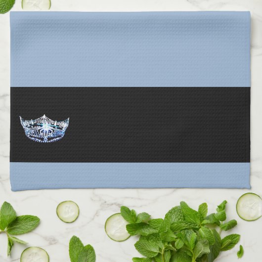Miss America stijl Crown Keuken Handdoek (Gevouwen)