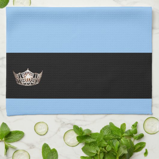 Miss America stijl Crown Keuken Handdoek (Gevouwen)