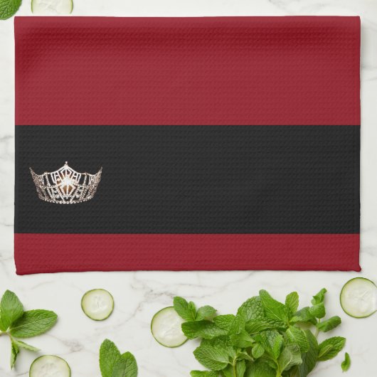 Miss America stijl Crown Keuken Handdoek (Gevouwen)