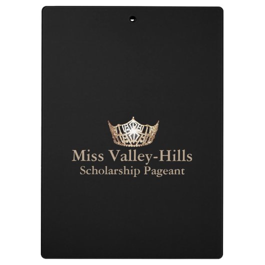 Miss America stijl Crown Klembord met Omgekeerd (Achterkant)