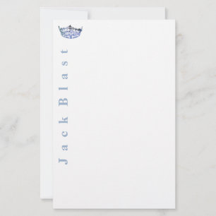 Miss America-stijl Crown Stationery-Blue/White Sta Briefpapier