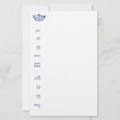 Miss America-stijl Crown Stationery-Blue/White Sta Briefpapier (Voorkant)