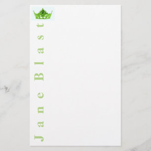 Miss America stijl Crown Stationery-Groen/Wit Briefpapier